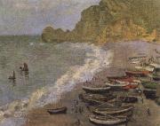 The Beach at Etretat, Claude Monet